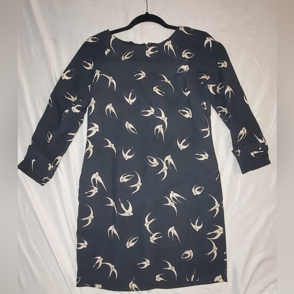 Banana republic bird print dress size 0